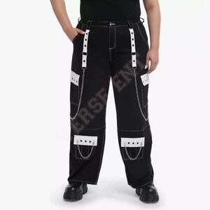 Black and White Chain Detail Pants